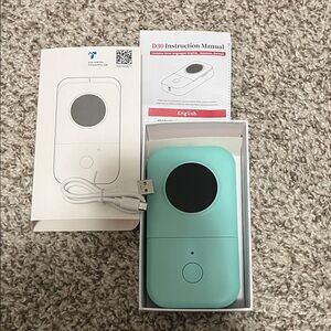 Mint Green Label Printer with USB